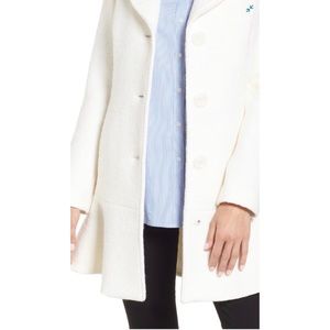 Kensie Notch Lapel Peplum Coat